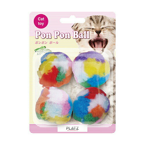 プラッツ ポンポンボール 4P （猫用おもちゃ）