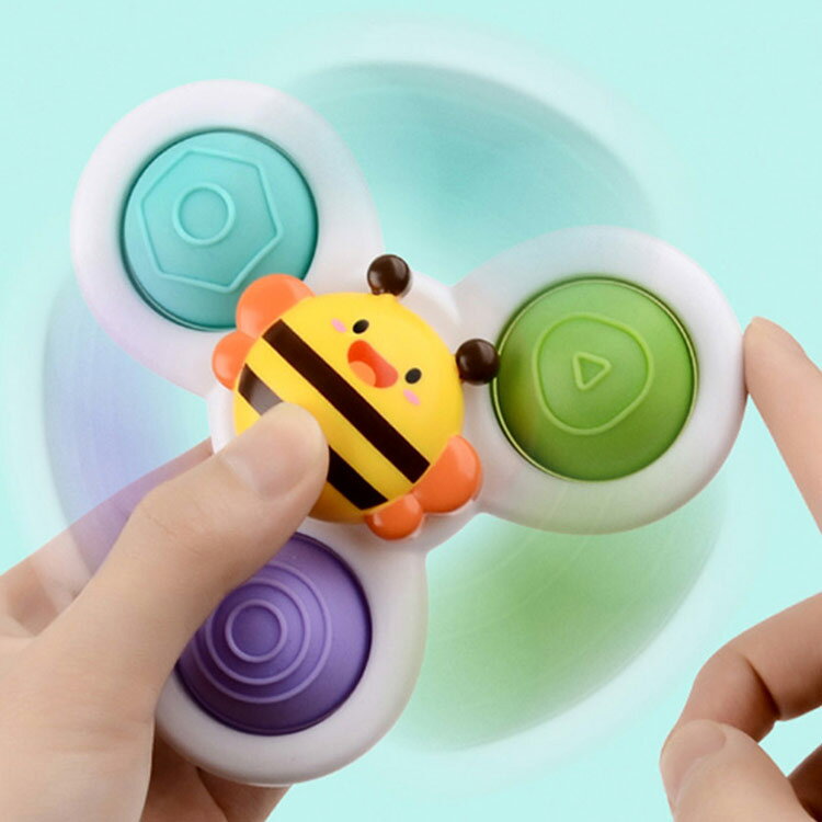 激安ショップROBINの指先訓練 赤ちゃん 吸盤付き かわいい 子供 お風呂嫌い解消 こまおもちゃ 3点セット 風車おもちゃ 水車おもちゃ 手回しこま 知育玩具 水遊び お風呂用おもちゃ 男の子 女の子 ハンドスピナー 誕生日｜アングル2