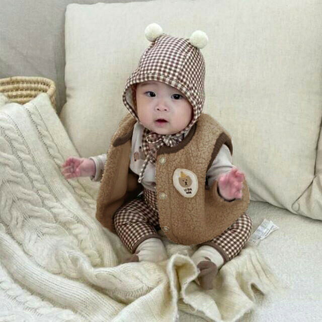 ふわふわ 赤ちゃん 女の子 モコモコ ベビー服 上着 ボアベスト 男の子 女の子 子供...