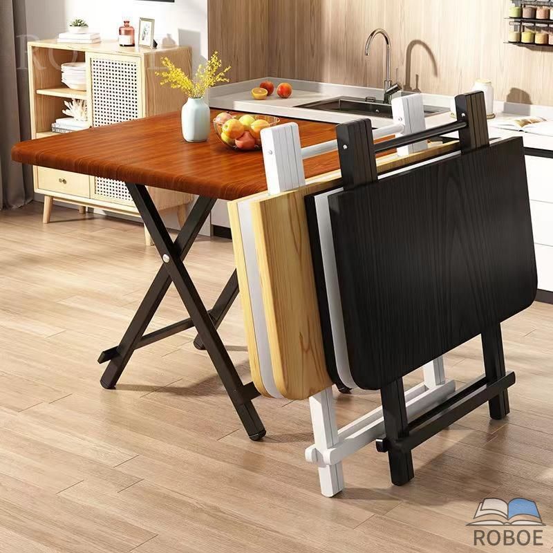Rakuten - 折りたたみテーブル ダイニングテーブル パソコンデスク 約100×60×74cm 折りたたみデスク 完成品 組立不要 作業台 食卓 リビングテー