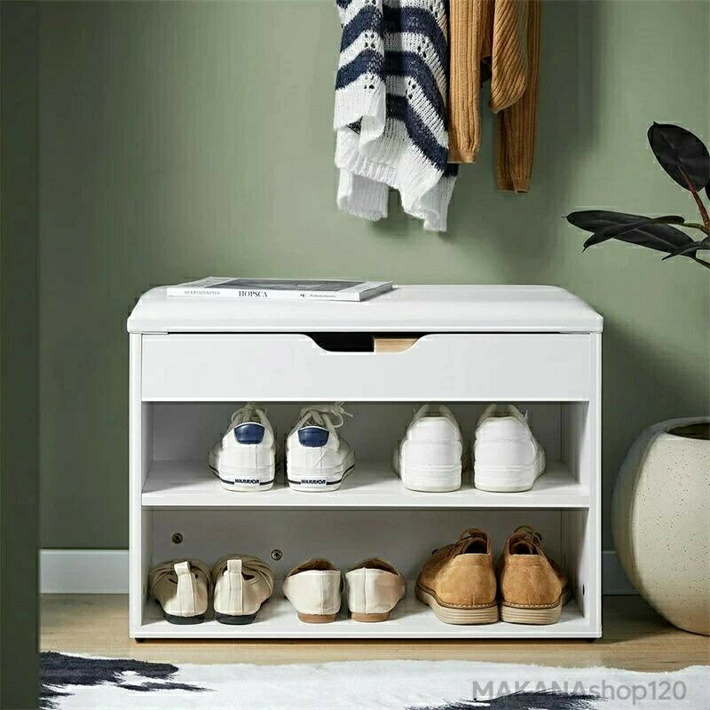 商品情報 【サイズ】 幅60*奥行30*高さ43cm 【本体重量】 14kg 【耐荷重】 12kg 【材質】 MDF 【お客様組立】 【小物収納可能】 座面は開閉可能なデザインなのでを、鍵や小道具など小物をいっぱい納まりできる収納ベンチになります。 【座りやすい高さ】 ちょうどいい高さの玄関椅子なので、靴の履く時間をより快適にさせます 【しっかりした作り】 耐荷重120Kgとしっかりとした作りで、安定感があり丈夫な玄関ベンチです。 【注意事項】 【注意事項】 ・当店の商品は全て国内から配送されます。 ・国内配送の商品は国内でのお買い物と同じく消費税が発生いたします。関税はかかりません。 ＊色がある場合、モニターの発色の具合によって実際のものと色が異なる場合がある。