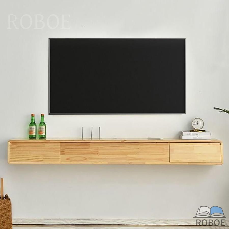 樂天商城 - テレビ台 テレビボード テレビラックフローティングテレビスタンド 引き出し付き壁掛けテレビキャビネット ワイヤー穴付きリビングルー