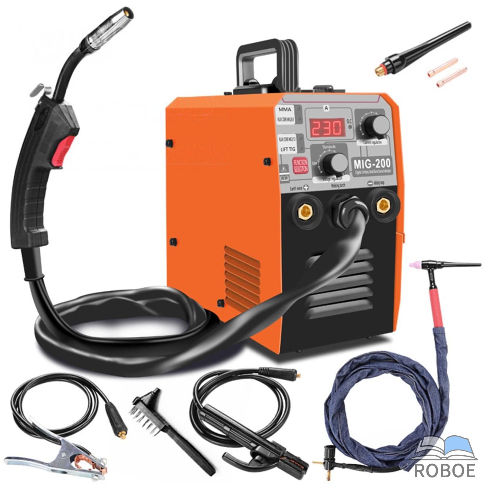 Rakuten - ARC溶接機、スティック溶接機、ホットスタート付きIGBTインバータ溶接機、アークフォース、アンチスティック、デジタルオンスクリーンデ