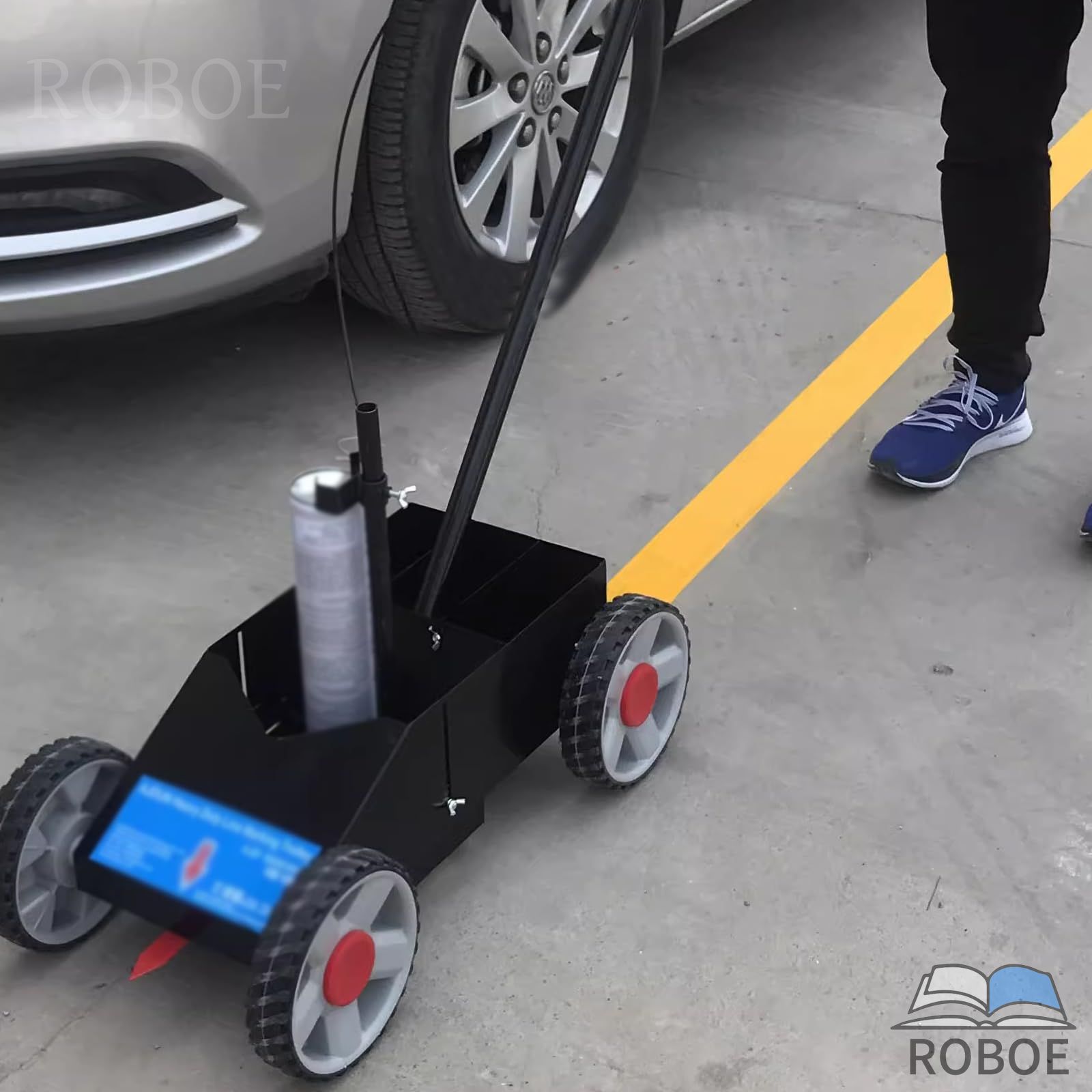 樂天商城 - ライン塗装機 高速で正確なマーキング ドライブウェイストライピングマシン バスケットボールコート、駐車場、運動場用