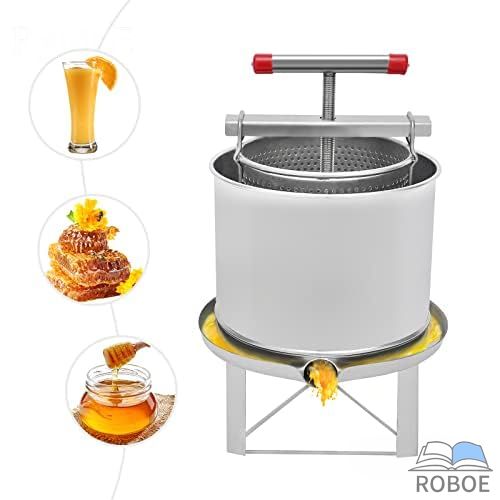 Rakuten - 【2025新改良】 蜂蜜圧搾機 蜂蜜抽出機 蜜蝋抽出機 分離器 絞り器 蜜を絞り器 ステンレススチール製家庭用手動機、ワインとジュース作り