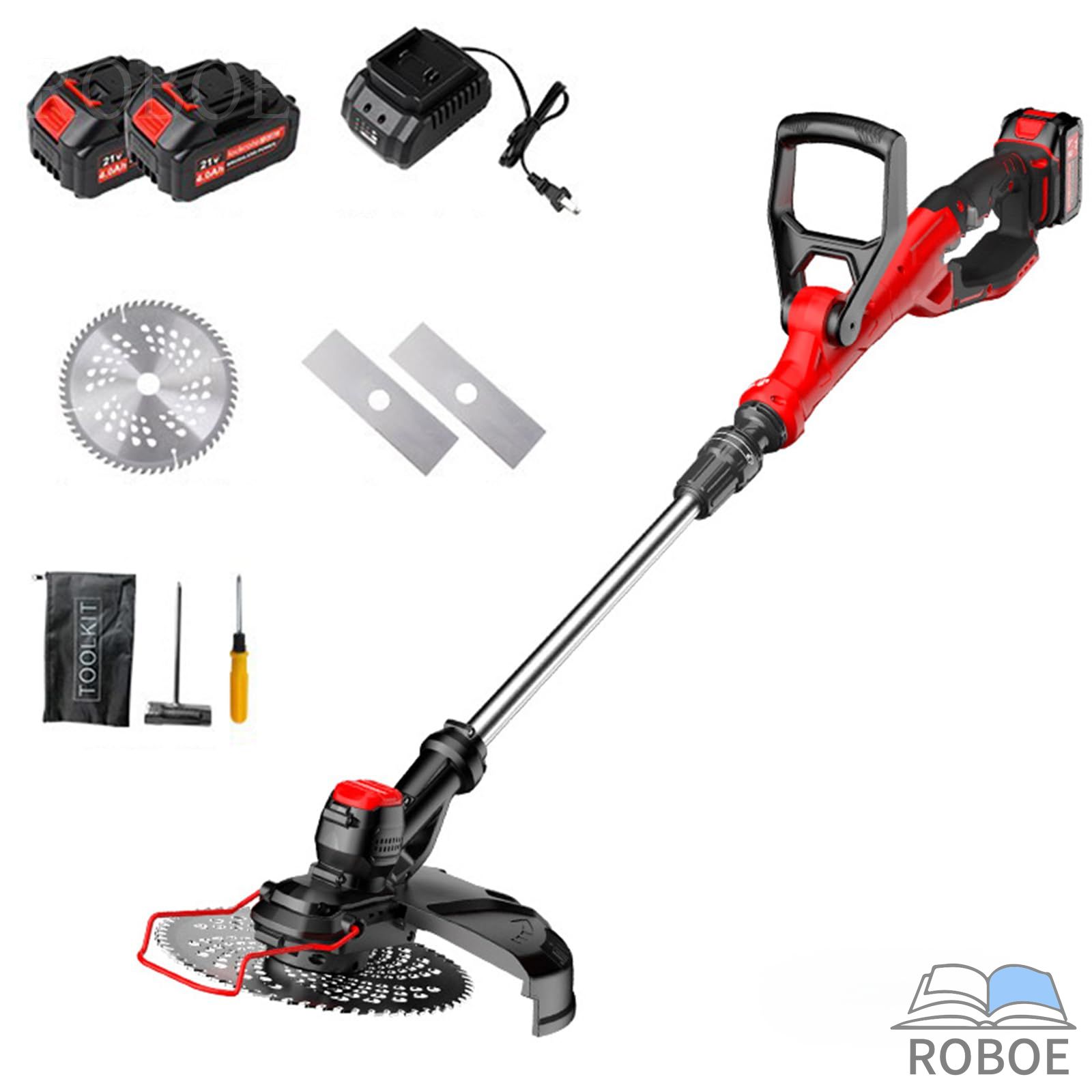 電動草刈り機 充電式 軽量 コードレス式2.3KG 21V 500W 草刈機 草刈り機 電動除草...