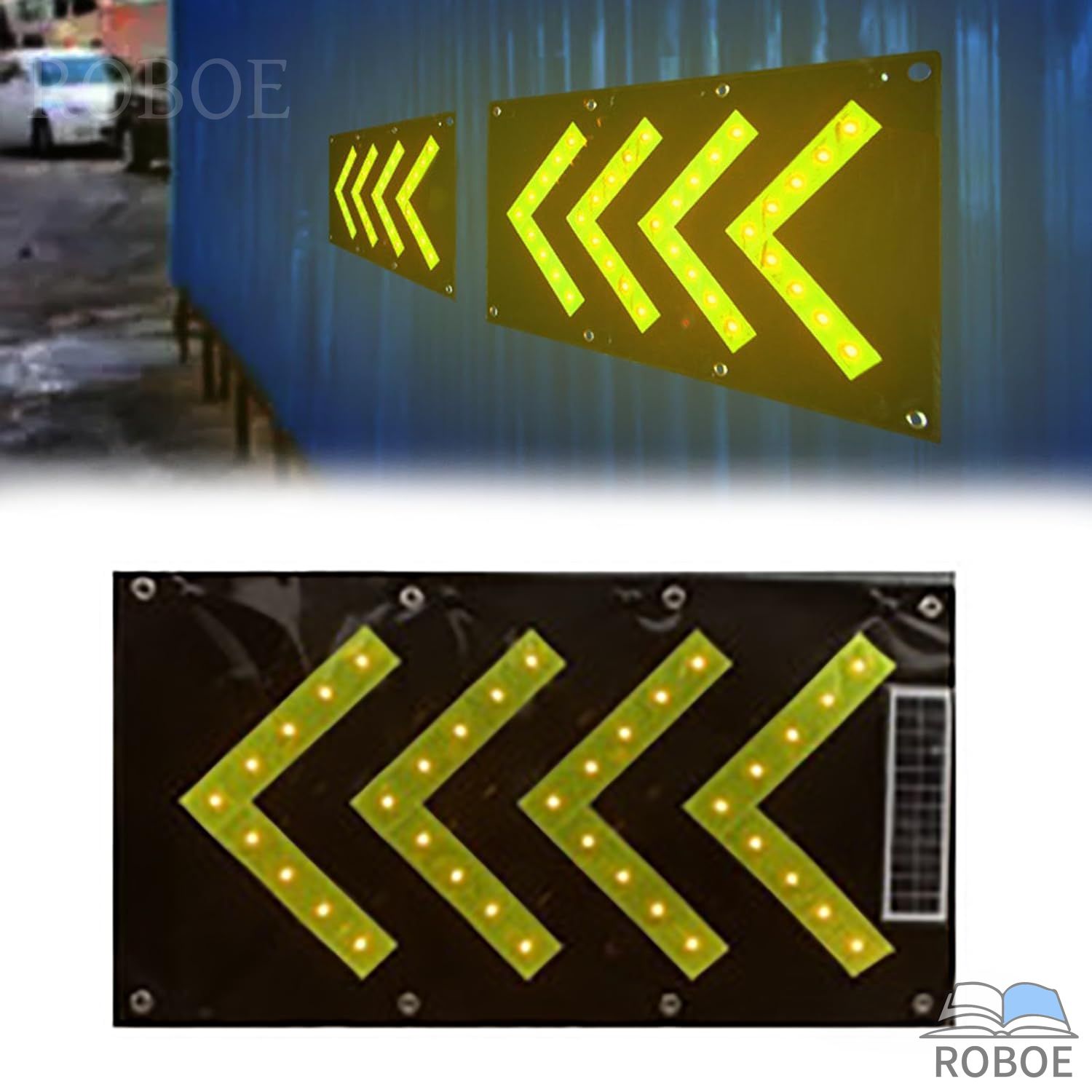 Rakuten - LED道路安全警告灯、46×84cm マグネット式交通誘導灯、36個の警告灯、建設現場、消防、救助、高速道路安全、法執行機関向け