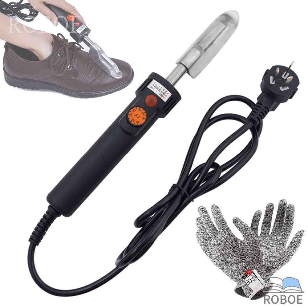 樂天商城 - 150W電気レザーアイロン、50~350℃温度調節可能なミニアイロン、クラフトキルティングアイロン、クラフトレザー修理靴バッグ折り目除去