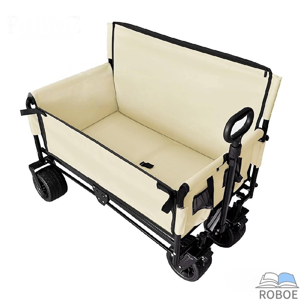 樂天商城 - キャンプワゴン ソファ付き 耐荷重 200kg キャリーカート大容量150L ワンタッチ展開 サイレントワイドタイヤ搭載 完全折り畳み アウトド