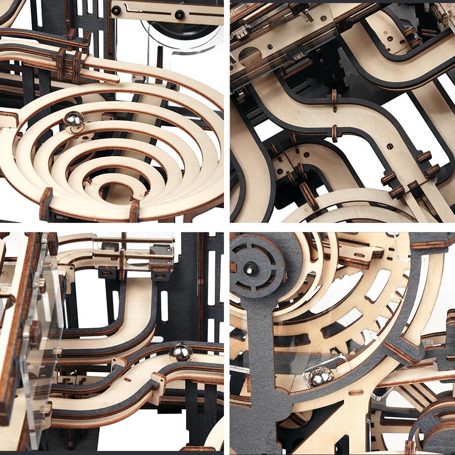 パズル 立体パズル ウッドパズル 木組み パズル 大人 子供 ROKR 3Dウッドパズル 夜の町 DIY 子供 大人 親子 キット付き 説明書付き プレゼント ギフト LGA01　バレンタイン