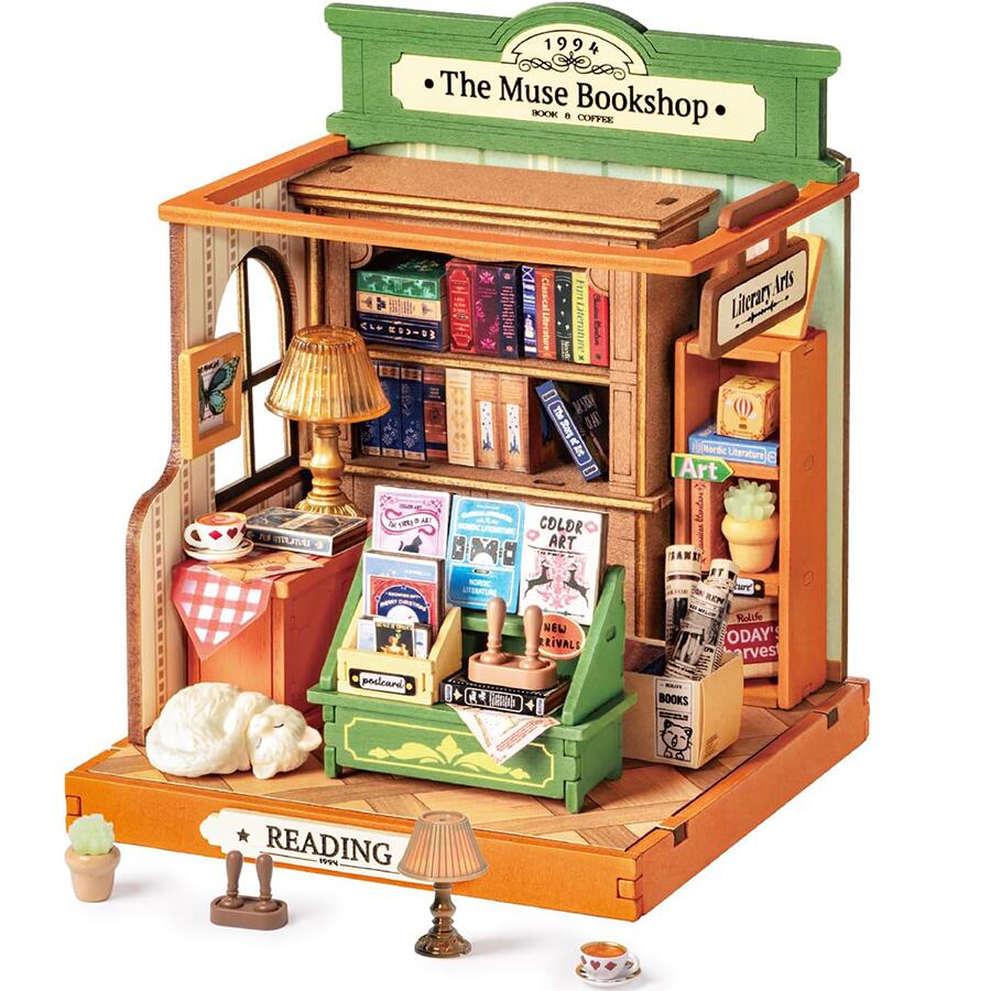 ミニチュアハウス 庭園 アフタヌーンティー ミニチュアハウスキットドールハウス DIY 立体パズル 手作りキット 組み立て 木製パズル ウッドクラフト イラスト...