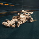立体パズル 3D 木製 パズル ROBOTIME F1レーシングカー メカニカル 可動式モデル マルチ遊び方 工作キット DIY クラフト 組み立て 暇つぶし ...
