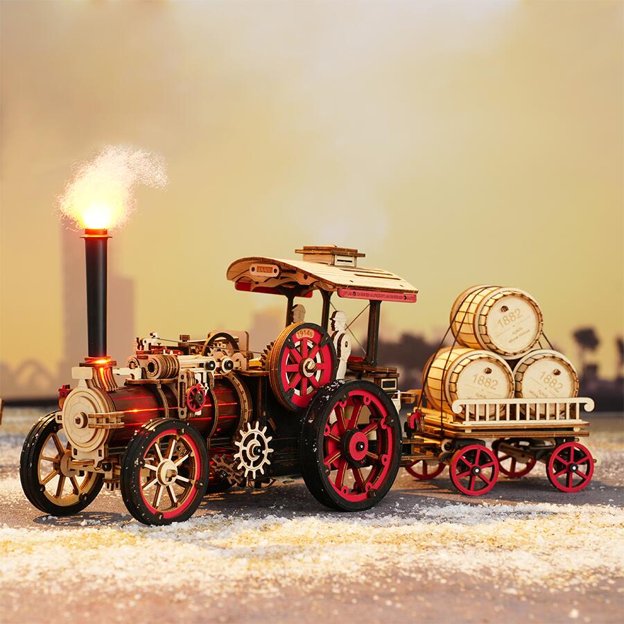 【全店10%OFFクーポン発行】立体パズル 3D 木製 ウッドパズル Robotime 木製パズル、蒸気機関車組み立てキット プラモデル 素晴らしいギフト おもちゃ 誕生日 プレゼント ギフト 親子 子供暇つぶし LKA01