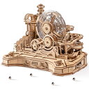 【957円OFF原価6380円】ROKR 立体パズル 木製 3D ウッドパズル マーブルラン 手回し 模型 ゲームコントローラー型 コースター 水車 ギア 軌道...