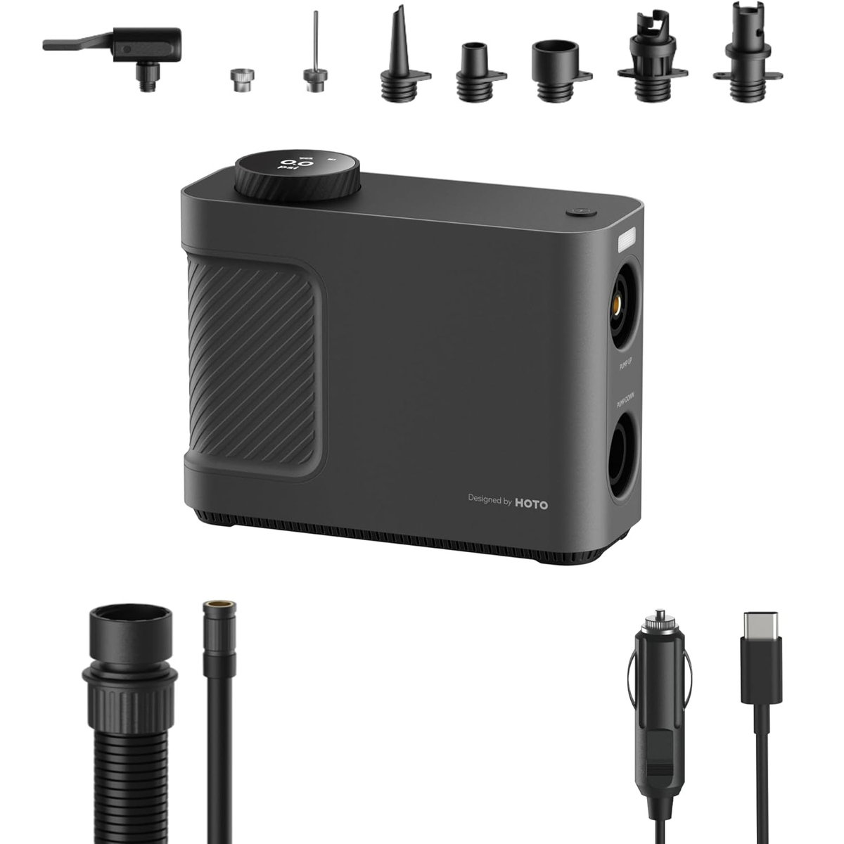 HOTO エアポンプ Master 電動 空気入れ USB充電式 Type-C 軽量 強力 空気抜き 携帯式 大容量バッテリー キャンプ 浮き輪 9つのモード搭...