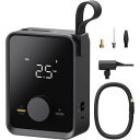 HOTO エアポンプ Pro 12V 電動 空気入れ 充電式 空気抜き 大容量バッテリー 圧力測定 入れすぎ防止 自動停止 LEDライト 冷却 4種類ノズル ク...