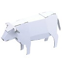 動物 ウシ 2 ハコモ hacomo ペーパークラフト キット クリスマス 工作キット 小学生 工作 キット 知育 おもちゃ 誕生日プレゼント 子供 おもちゃ ...
