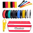 Plusivo 22AWG 撚線シリコン電線キット - 6色（各7m）