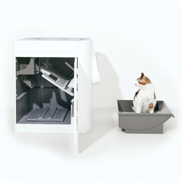 LavvieBot S 自動洗浄猫トイレボックス (大型自動猫トイレ、システムトイレ)