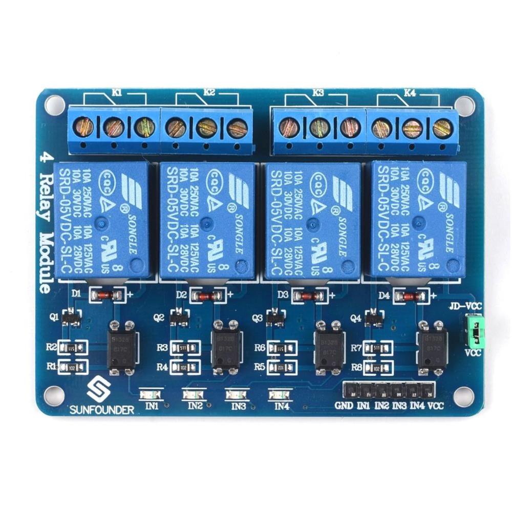 4チャンネル 5V リレーシールドモジュール