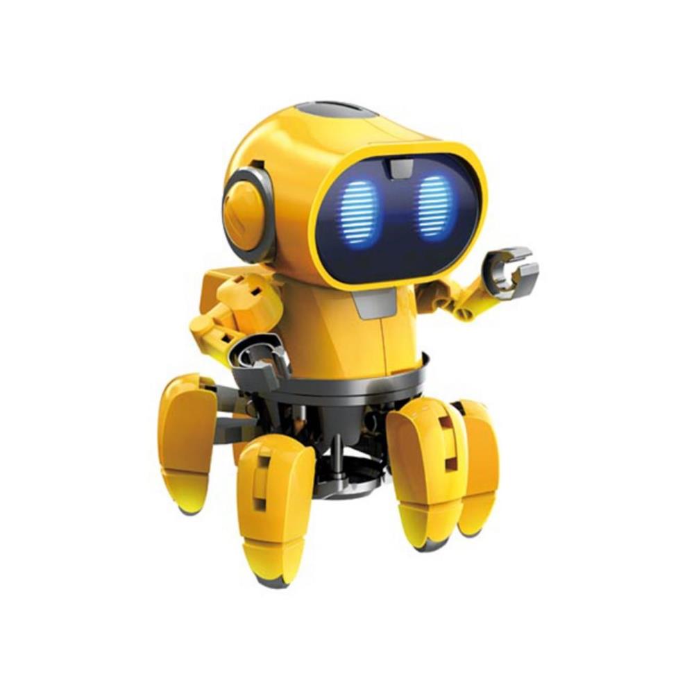 概要 Velleman トビー ザ ロボット &lpar;KSR18&rpar; 部品数：107 賢い6脚ロボット 子供たちと一緒に楽しめます 電源：単四電池&lpar;LR03&rpar; 4個 &lpar;別売&rpar; 対象年齢：14歳以上 Velleman トビー ザ ロボット &lpar;KSR18&rpar;は、賢い6脚ロボットで、子供たちと一緒に楽しむことができます。トビーには2つのモードがあり、物を追いかけたり避けたりすることができるようにプログラムされています。「フォローミー」モードでは、トビーは自分に近づいてくる対象物を追いかけ、まるで従順なペットのようです。 IR自動検出機能により、トビーは「Explore」モードでは障害物を避け、新しいルートを見つけて移動し続けることができます。この小さなロボットは、素敵な音と光の効果を提供し、まるで生きているペットのように、独自の感情や素振りを展開します。トビーに何ができるのか、挑戦してみてください。迷路を作ってあげたり、あなたの後をついてくるようにしたりして、普通のロボットとしてではなく、かわいい賢い友達として接してください。 仕様 対象年齢：14歳以上 部品数：107 電源：単四電池&lpar;LR03&rpar; 4個 &lpar;別売&rpar; 同梱 1 x Velleman トビー ザ ロボット &lpar;KSR18&rpar; 寸法サイズ 126 &times; 138 &times; 165 mm