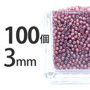 手芸 ビーズ 100個 ラウンド型 チェコ 3mm オレンジ ラウンド 丸 ネックレス ピアス イヤリング ハンドメイド トパーズラスター3 素材 手作り【ビー...