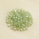 チェコビーズ FPラウンド3mm クリスタルグリーンラスター 50個 パーツ アクセサリー ハンドメイド 手芸 手作り 素材