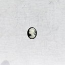 プラカメオ 10x8mm 黒 左向
