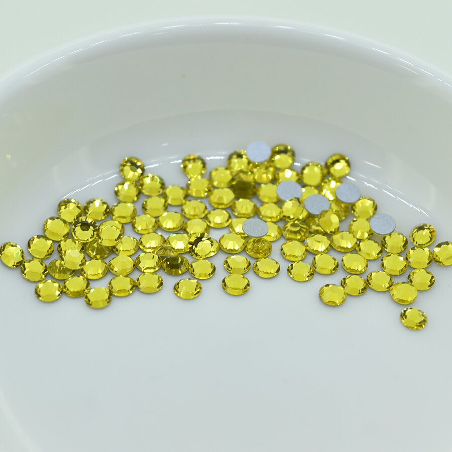 フラットバック viva12 プレシオサ ss8 シトリン F クリスタル ラインストーン CRYSTAL PRECIOSA