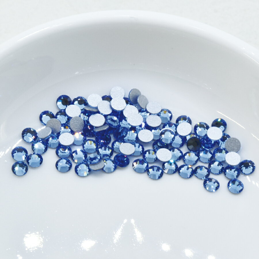 フラットバック viva12 プレシオサ ss10 ライトサファイヤオパール クリスタル ラインストーン CRYSTAL PRECIOSA