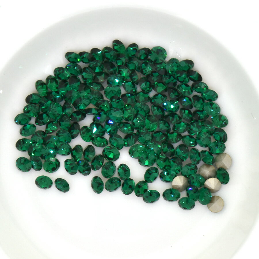 Vカット ss24 プレシオサ エメラルド F MAXIMA チャトン マキシマ クリスタル ラインストーン CRYSTAL PRECIOSA