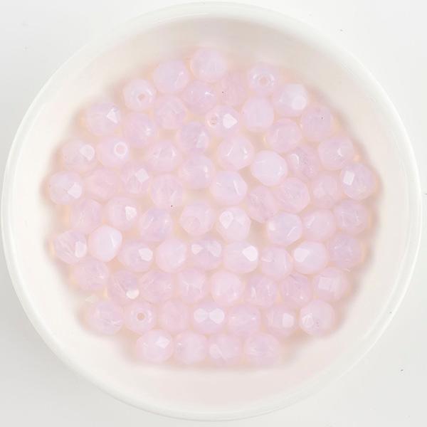 Rakuten - チェコビーズ FP ラウンド ローズオパール 約6mm 20個 ファイアポリッシュ 手芸 ビーズ パーツ ガラズビーズ ガラス アクセサリーパーツ ハンドメイドパーツ