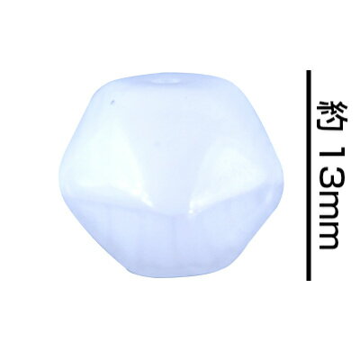 【期間限定30%OFF】チェコビーズ 変形型 13mm 3個 白 ホワイト 丸 変形 大 ネック...