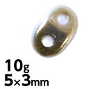 10g(10g=約130粒) ツインホール 5mm×3mm ホワイト 二つ穴 ピアス ハンドメイド チョークホワイト×ブラックブロンズ チェコガラス【ビーズ パーツ チェコビーズ ガラスビーズ アクセサリー】