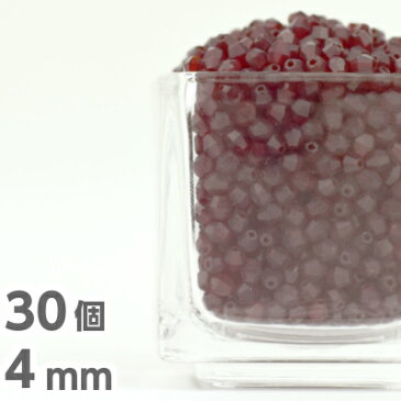 【ビーズ パーツ チェコビーズ ガラスビーズ アクセサリー】手芸 30個 4mm 赤 レッド ナツメ ドロップ しずく スクエア ソロバン ネックレス ピアス イヤリング ハンドメイド シャム 素材 手作り ヴィンテージ