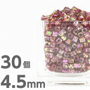 手芸 30個 4.5mm 赤 レッド チェコガラス ネックレス ピアス イヤリング ハンドメイド スクエア 四角 サイコロ パイプ 円柱 素材 手作り