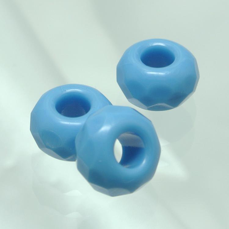 チェコビーズ FP ドーナツ大穴9 14mm ターコイズ ファイアポリッシュ変形 ドーナツ 9×14mm 手芸 アクセサリー ハンドメイド パーツ