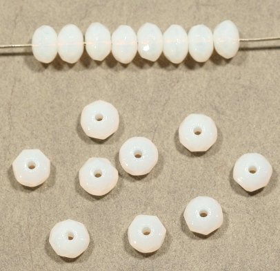 【期間限定30%OFF】チェコビーズ FP ドーナツ 3 5mm ホワイトオパールファイアポリッシュ変形 ドーナツ 3×5mm手芸 ビーズ パーツ ガラズビーズ ガラス アクセサリーパーツ ハンドメイドパーツ