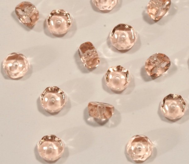 Rakuten - チェコビーズ FP スペイサー 3×6mm 20個 ロザリン ファイアポリッシュ変形 スペイサー 手芸 ビーズ パーツ ガラズビーズ ガラス アクセサリーパーツ ハンドメイドパーツ