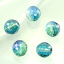 チェコビーズ FP多面カット12ミリ ミントジルコン【ファイアポリッシュ変形/多面カット/12mm/アクセサリーパーツ/ハンドメイドパーツ】★