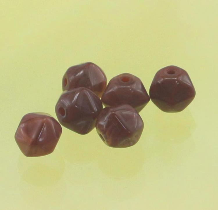 【期間限定50%OFF】チェコビーズ メテオール6.5ミリ サテンブラウン プレストビーズ変形/メテオール/6.5mm アクセサリーパーツ ハンドメイドパーツ