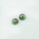 チェコビーズ ハンドメイドカボションラウンド10mm ライトグリーン【ハンドメイドカボション/ラウンド/10mm/アクセサリーパーツ/ハンドメイドパーツ】★