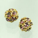 丸ロンデル8ミリ ライトアメジスト/ゴールド【メタルパーツ/丸ロンデル/8mm/アクセサリーパーツ/ハンドメイドパーツ】★