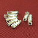 チェコビーズ スーパーツイストコローラ大 シルバーライン/ブロンズ【シードビーズ/スーパーツイストコローラ/10×3.5mm/アクセサリーパーツ/ハンドメイドパーツ】★(3)