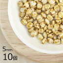 【10個】ピンチ ピンチ ベージュ×ブラウン 茶系 約5mm ハンドメイド 手芸 材料 ピアス ネックレス チェコガラス【ビーズ パーツ チェコビーズ ガラスビ...