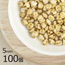 【まとめ買い割引】【100個】ピンチ ピンチ ベージュ×ブラウン 茶系 約5mm ハンドメイド 手芸 材料 チェコガラス【ビーズ パーツ チェコビーズ ガラスビ...