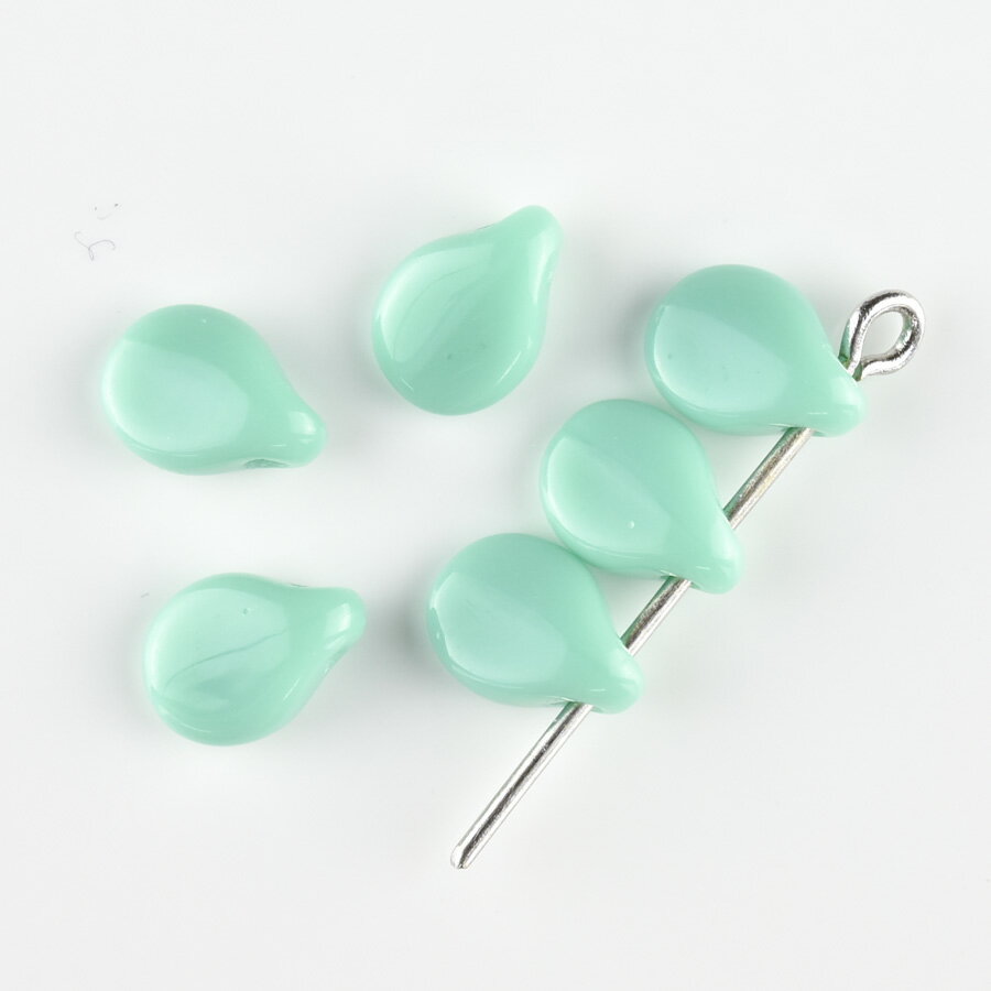 【期間限定50%OFF】【15個】ピップ プレスト ターコイズ 緑系 グリーン 7mm×5mm ハンドメイド 手芸 材料 ピアス ネックレス チェコガラス ビーズ パーツ チェコビーズ ガラスビーズ アクセサリー