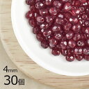 【30個】【ファイアポリッシュ】シャム 赤系 レッド 約4mm ハンドメイド 手芸 材料 ピアス ネックレス【ビーズ パーツ チェコビーズ ガラスビーズ アクセ...