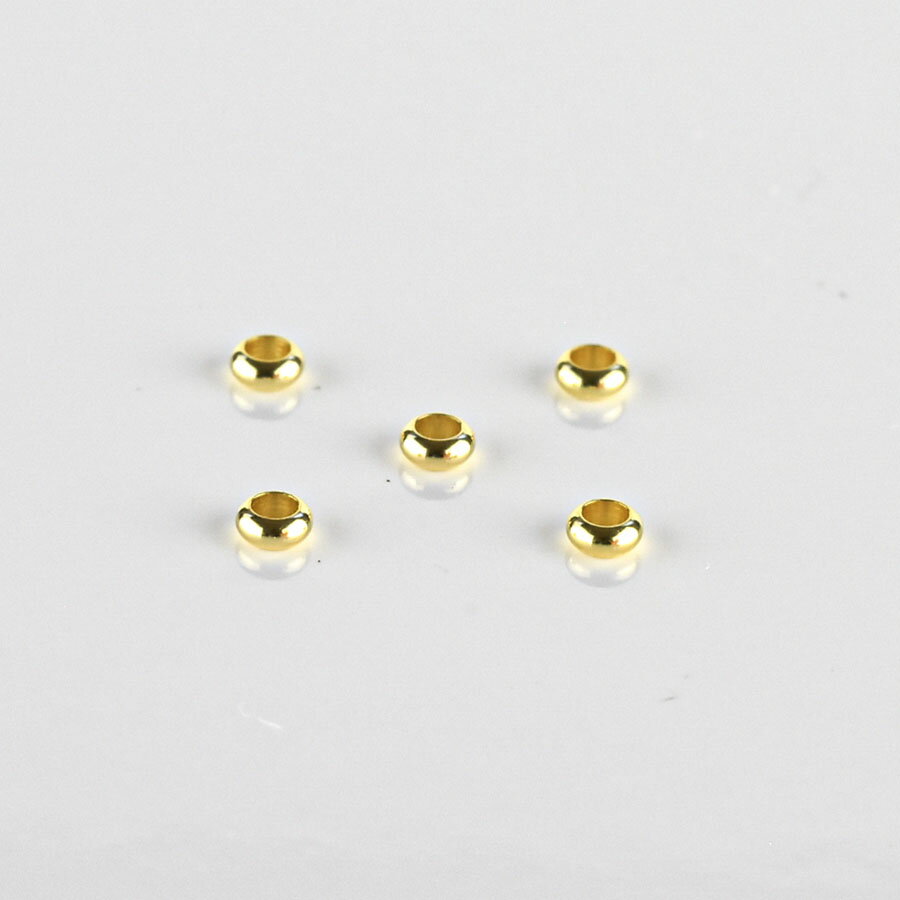 【金具 パーツ アクセサリー】【20個】つぶし玉 真鍮 ゴールド 金系 約2mm ハンドメイド 手芸 手作り 材料 素材