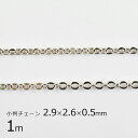 【金具 パーツ アクセサリー】【1m】小判チェーン 鉄 鎖 ロジウムカラー 銀系 シルバー 約2.9×2.6×0.5mm ハンドメイド 手芸 手作り 材料 素材